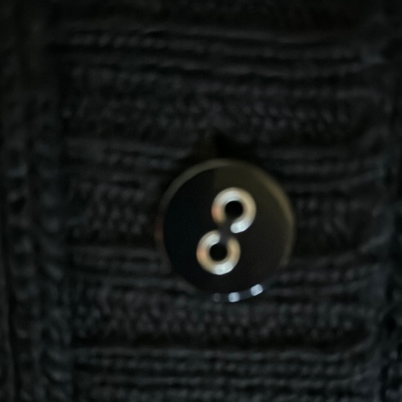 Massimo - Black Hooded Ribbed 3/4 Length Cardigan Sweater, Size XXL - Picture 3 of 3